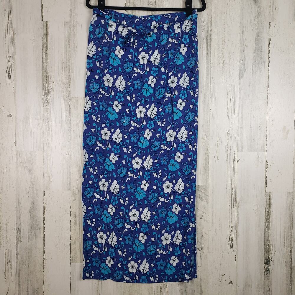 Hawaiian Print Wrap Skirt Sarong Cover Up One Size